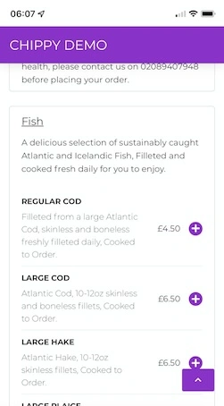 Update and manage takeaway menu items
