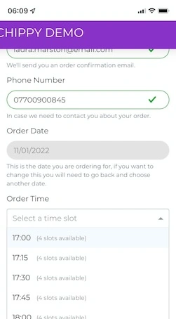 Set smart time slots to manage order flow